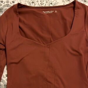 Abercrombie & Fitch Deep Brown Long Sleeve Top